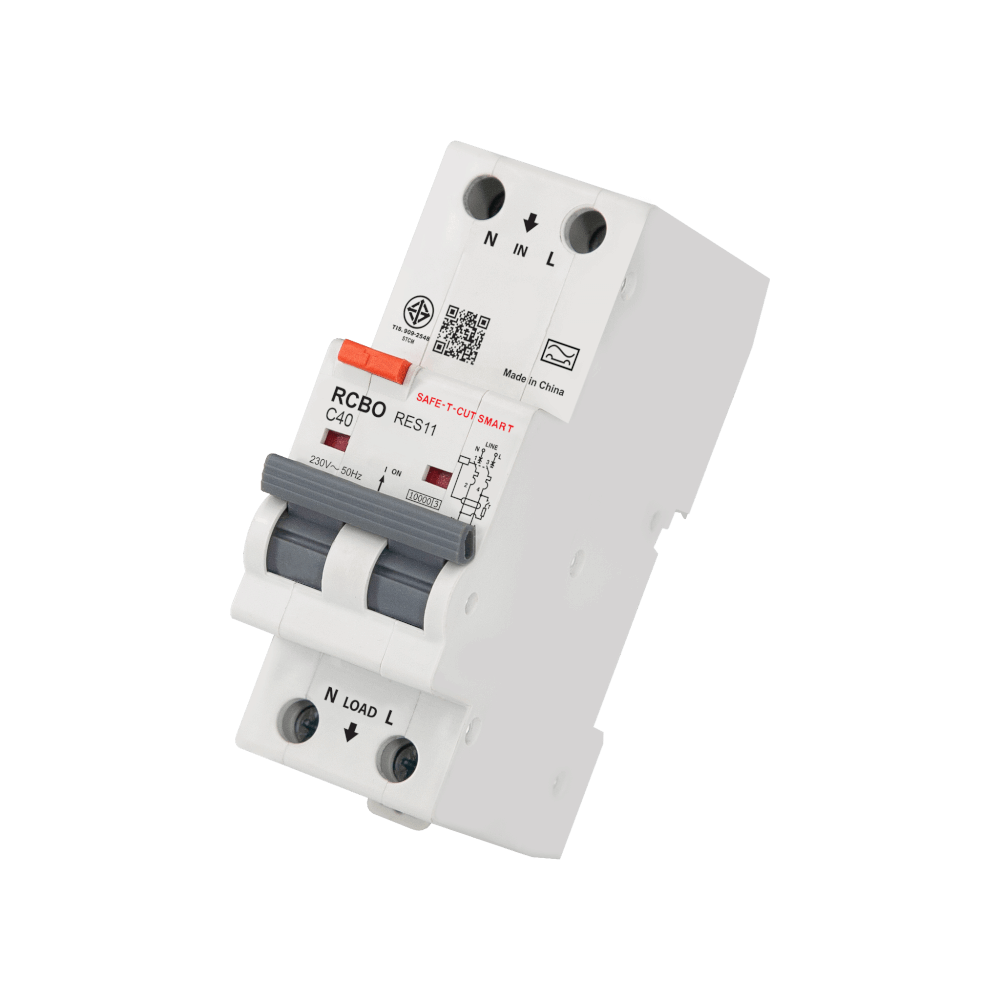 เบรกเกอร์กันไฟดูด 40 แอมป์ 2 โพล เซฟ-ที-คัทสมาร์ท RES11 (TYPE A) สีขาว_1
